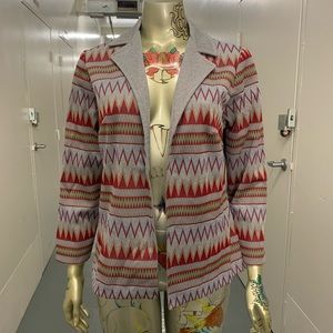 Vintage Uber Cool Zig Zag Chevron Blazer Cardigan